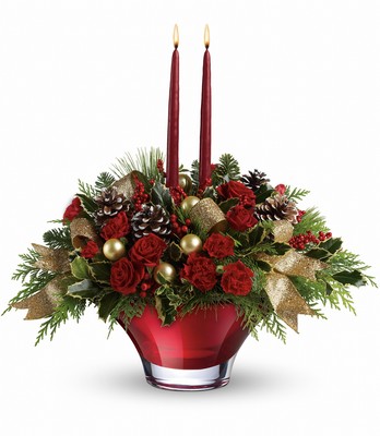 Teleflora's Holiday Flair Centerpiece